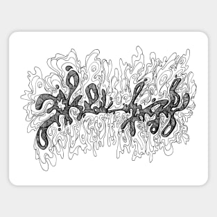 Abstract doodle splash art Magnet